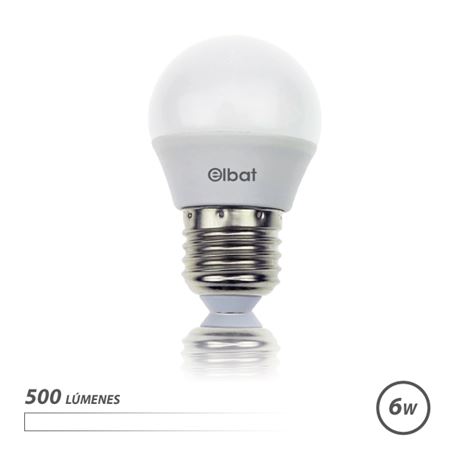 BOMBILLA LED G45 | 6W | 500LM | E27 | LUZ BLANCA | ELBAT - EB0426