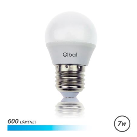 BOMBILLA LED G45 | 7W | 600LM | E27 | LUZ FRIA | ELBAT - EB0462