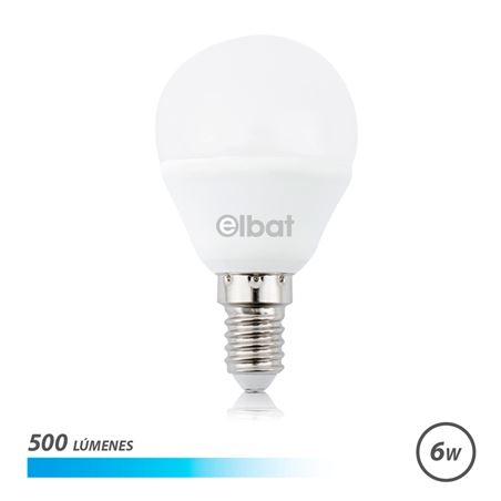 BOMBILLA LED G45 | 6W | 500LM | E14 | LUZ FRIA | ELBAT - EB0459