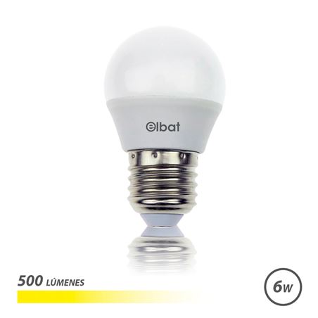 BOMBILLA LED G45 | 6W | 500LM | E27 | LUZ CALIDA | ELBAT - EB0463