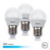 PACK 3 BOMBILLAS LED G45 | 6W | 500LM | E27 | LUZ FRIA | ELBAT - EB0460