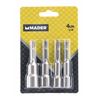 JUEGO DE 4 LLAVES DE VASOS MAGNÉTICO 1/4" MADER - 51192-2