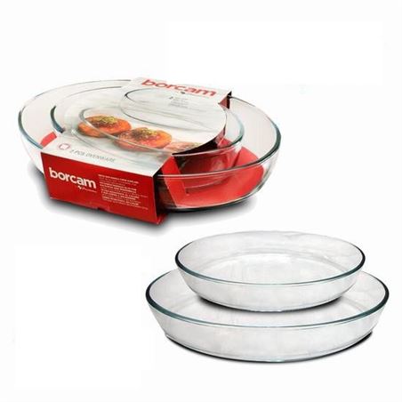 PACK 2 BANDEJAS HORNO OVALADAS CRISTAL BORCAM PASABAHCE - 217669