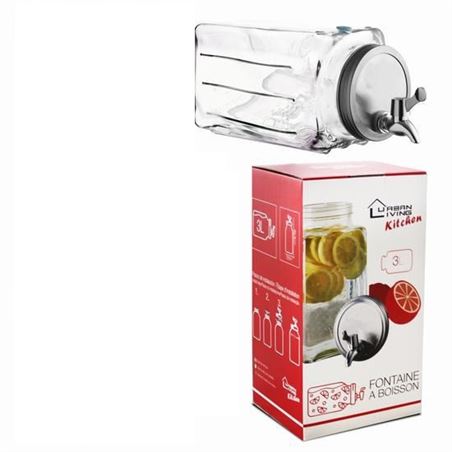 DISPENSADOR DE CRISTAL CON GRIFO 3 LITROS - 82090