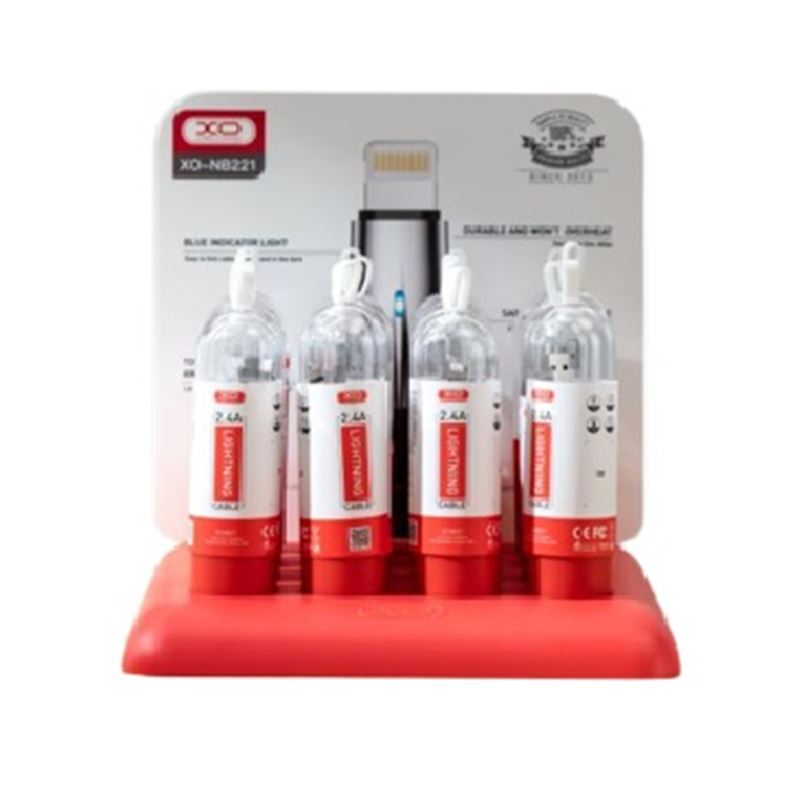 PACK EXPOSITOR NB221 16 CABLES LIGHTNING METAL 1 METRO XO - XONB221