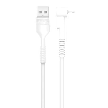 CABLE NB100 ANTI ROTURA ACODADO LIGHTNING A USB BLANCO 1 METRO XO - XONB100WH