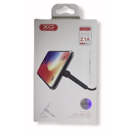CABLE NB100 ANTI ROTURA ACODADO LIGHTNING A USB BLANCO 1 METRO XO - XONB100COMUN