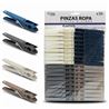 PACK 36 PINZAS PLASTICAS PARA LA ROPA EN 4 COLORES - 11804F.