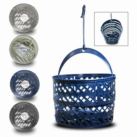 CESTA REDONDA EXTENSIBLE CON 24 PINZAS ROPA URBAN LIVING - 11802