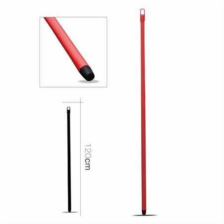 PALO METALICO PARA ESCOBA 120CM ROJO - 77111