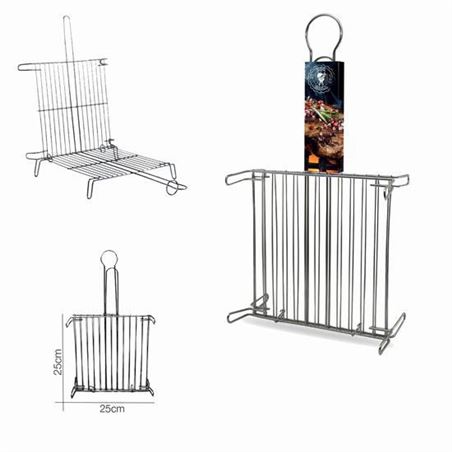 PARRILLA DE ACERO DOBLE CON PATAS 25X25CM - 11265F