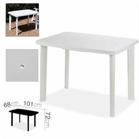 MESA DE JARDÍN FARETTO BLANCA 101X68XH72CM - 12033
