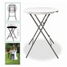 MESA PLEGABLE COCTEL REDONDA BLANCO 80XH110CM - 14801