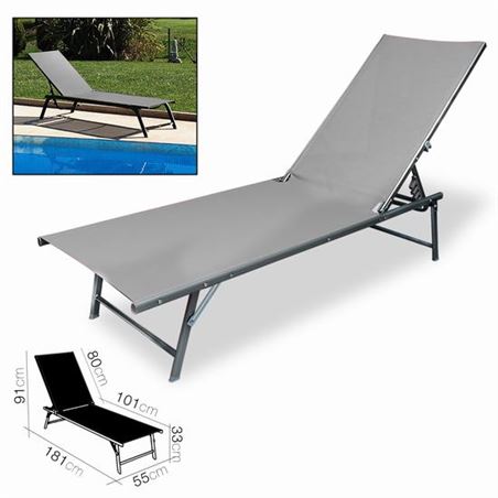 TUMBONA MARE GRIS 181X55XH91CM - 17313
