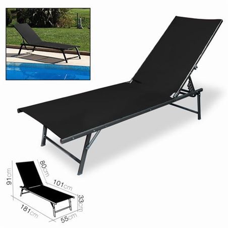 TUMBONA MARE NEGRA 181X55XH91CM - 17233