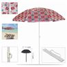 SOMBRILLA PLAYA ZIGZAG ROSA UV DIÁMETRO 180CM - 23614