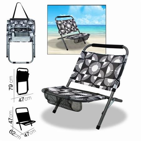 SILLA DE PLAYA GEOMÉTRICO 62X47XH47CM - 16062
