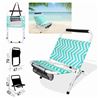 SILLA DE PLAYA ZIGZAG TURQUESA 62X47XH47CM - 24209