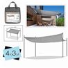 TOLDO RECTANGULAR 3X4 METROS GRIS + BOLSA - 15825