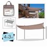 TOLDO RECTANGULAR 3X4 METROS TOPO + BOLSA - 15824