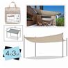 TOLDO RECTANGULAR 3X4 METROS BEIGE + BOLSA - 15826