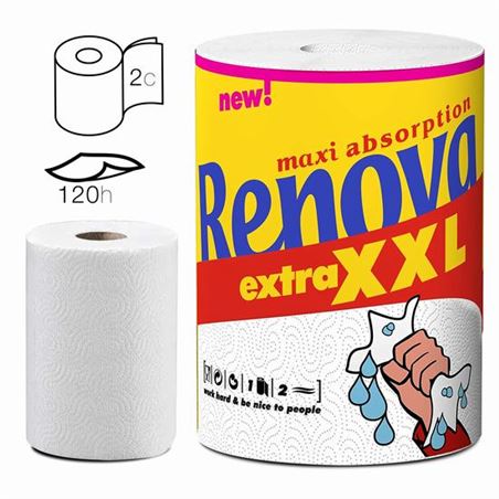 ROLLO PAPEL COCINA ABSORVENTE MAXI XXL RENOVA - 67106