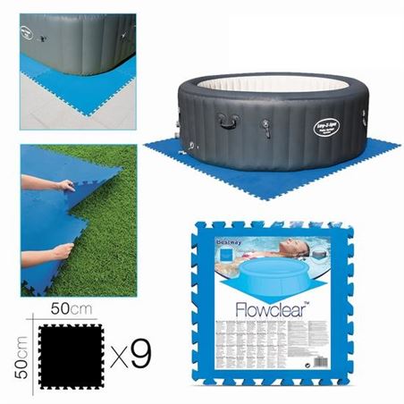 ALFOMBRA PROTECTORA PARA PISCINAS X 9 UNIDADES 50X50CM BESTWAY - 58220
