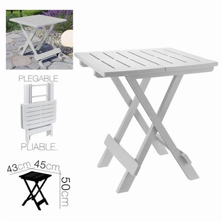 MESA PLEGABLE BLANCA ADIGE 43X45X50CM - 10043