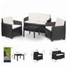 SET DE JARDIN 4 PLAZAS + MESA CENTRO ANTRACITA - 13723