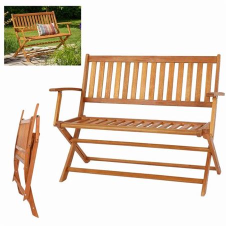BANCO DE MADERA PLEGABLE JARDIN - 19697