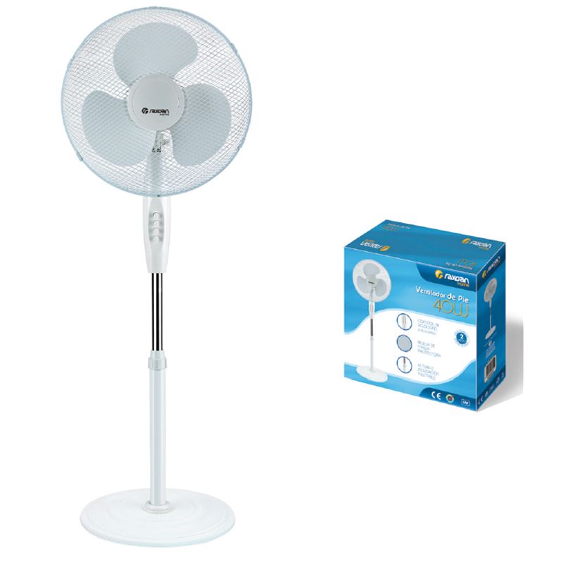 VENTILADOR DE PIE 40CM 40W - 26015