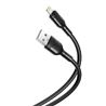 CABLE NB212 SILICONA USB - LIGHTNING | 2.1A | 1 MTR | NEGRO XO - XONB212LGBK