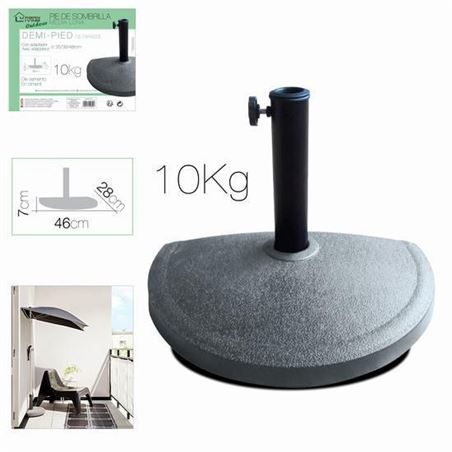 SOPORTE PARA SOMBRILLA SEMICIRCULAR COLOR GRIS - 24600.
