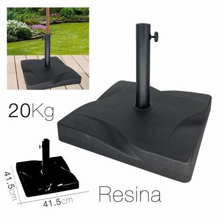 SOPORTE PARA SOMBRILLA RESINA NEGRO 41.5CM - 24122f.