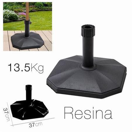 SOPORTE PARA SOMBRILLA RESINA NEGRO 37CM - 24121F.