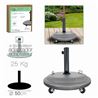 SOPORTE PARA SOMBRILLA CEMENTO GRIS CON RUEDAS 25KG - 23880.