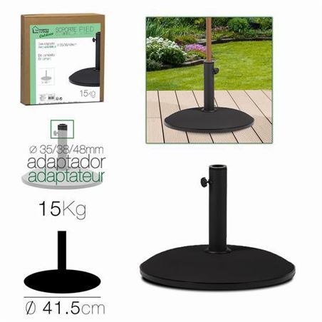 SOPORTE PARA SOMBRILLA CEMENTO NEGRO 41CM - 23877.