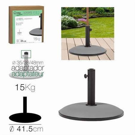 SOPORTE PARA SOMBRILLA CEMENTO GRIS 41CM - 23875.