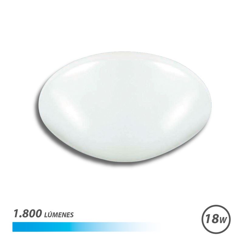 APLIQUE LED TECHO OVALADO 18W LUZ FRIA ELBAT - EB0481