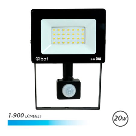 FOCO LED SERIE SLIM 20W CON SENSOR | 1900LM | 6500K ELBAT - EB0473