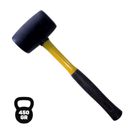 MAZO DE GOMA NEGRO 450GR. MANGO FIBRA BLIM - BL0317