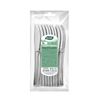 PACK 10 CUCHILLOS PLASTICO REUTILIZABLE PLATA ALGON - BA01054274985.