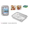 SET 4 BANDEJAS ALUMINIO RECTANGULARES ALGON - BA01054174977.