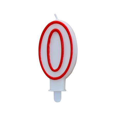 VELA BLANCA Y ROJA NUMERO 0 ALGON - BA01022374958.