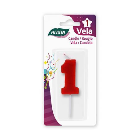 VELA ROJA NUMERO 1 ALGON - BA01022374948.