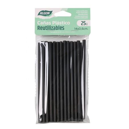 PACK 25 CAÑITAS PLASTICO REUTILIZABLE COCKTAIL ALGON - BA01016974908.