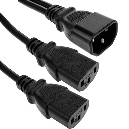CABLE ALIMENTACION EN Y 0.75MM2 COBRE 30CM CROMAD - CR1135