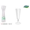 SET 4 COPAS CAVA PIE TRANSPARENTE 150CC ALGON - BA01054275181