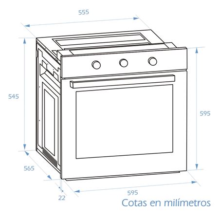 HORNO DE ENCASTRE 60 LITROS CRISTAL TEMPLADO MX-HE2660 MX-ONDA - MX-HE2660-2
