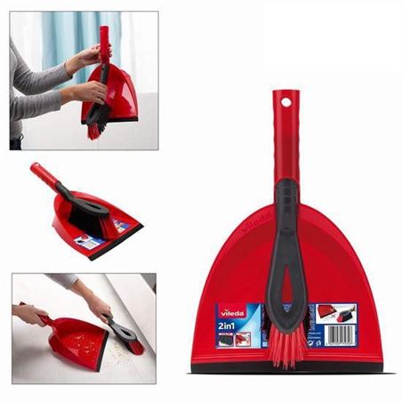 RECOGEDOR CON CEPILLO DE MANO VILEDA - 15045.